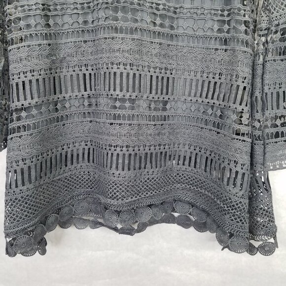 Gray Lace Women Top - Picture 4 of 16